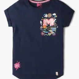 Girls Mtv Print Slim Fit Round-Neck T-Shirt-image-35