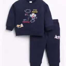 dollar Boys Full length sleevesSelf-design Pants & T-shirt Set-picture-1
