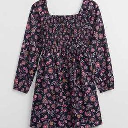 Smoked Floral Print Fit & Flare Dress-image-68
