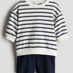 Boys Stripes Shorts And T-shirt Set-image-40