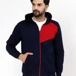 Men Colour-block Hooded Sweatshirt-picture-37