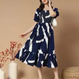 Women Printed Fit & Flare Dress-image-21