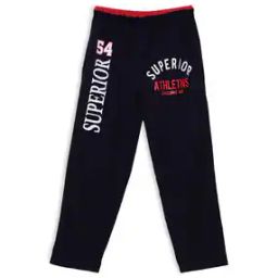 Boys Typographic Print Track Pants with Elasticated Waistband-image-33
