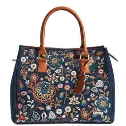 chumbak Women Floral Print Tote Bag with Double Handle-picture-14