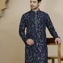Men Regular Fit Long Kurta-image-44