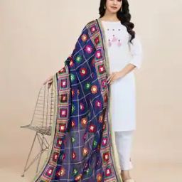 Women Art Silk Embroidery Dupatta-picture-23