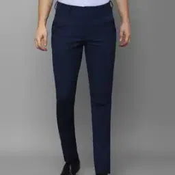 Men Slim Fit Flat-Front Trousers-image-100