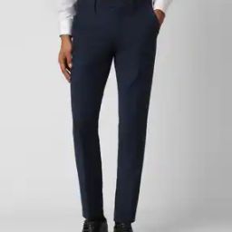 Men Slim Fit Flat-Front Trousers-picture-17