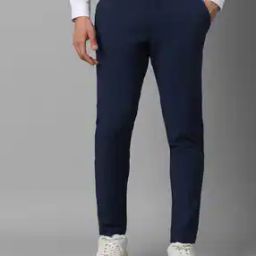 Men Checked Slim Fit Flat-Front Trousers-image-4