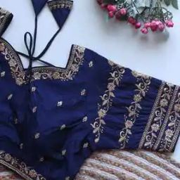 Women Embroidered Back Open Blouse-picture-11