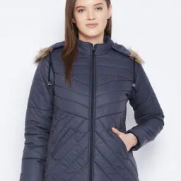 Hooded Jacket with Zip Front Closure-image-20