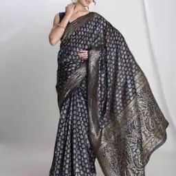 Floral Pattern Woven Saree -image-47