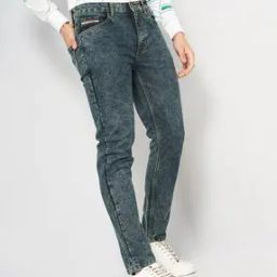 Men Mid-Wash Slim Fit Jeans-image-84