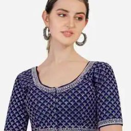 Women Embroidery Front Open Blouse-image-50