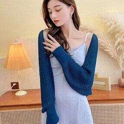 Women Pointelle-Knit Regular Fit Open-Front Shrug-23