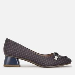 Women Printed Slip-On Pumps with Metal Accent-image-1