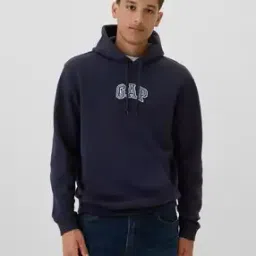 Men Regular Fit Hoodie with Brand Print-image-35