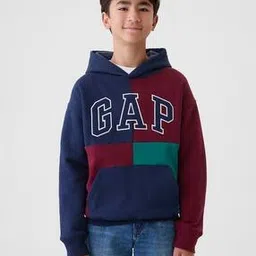 Boys Brand Print Relaxed Fit Hoodie with Kangaroo Pocket-image-19