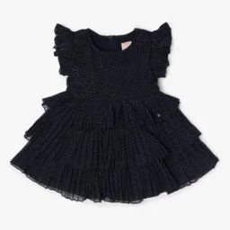 Girls Micro Print Tiered Dress-image-96
