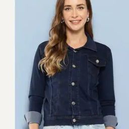 Women Spread-Collar Relaxed Fit Jacket-image-74