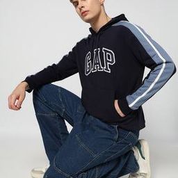 Colourblocked Pullover Sweatshirt with Kangaroo Pocket-image-89