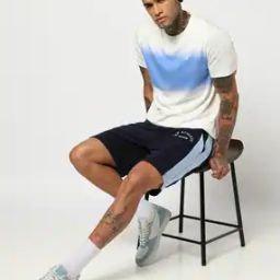 Men Logo Print Mid-Rise Regular Fit Shorts-picture-36