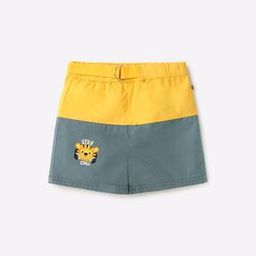 Colour-Block Shorts with Patch Pocket-image-0