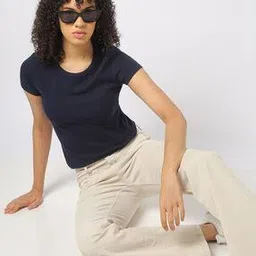 Solid Ribbed Knitted Crop Top-image-85