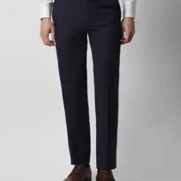 Men Checked Slim Fit Flat-Front Trousers-picture-16