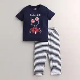 Graphic Print Lounge Pants & T-Shirt Set-image-33