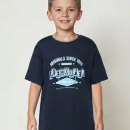 Boys Logo Print Relaxed Fit Crew-Neck T-Shirt-image-59