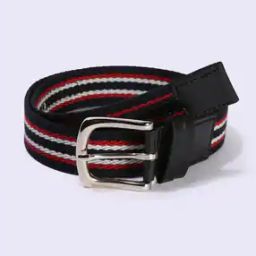 Men Striped Belt with Buckle Closure-picture-53