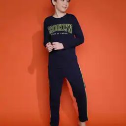 Boys Typographic Print Lounge T-Shirt & Pants Set-image-58