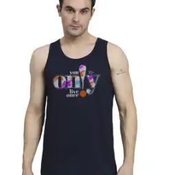 Men Typographic Print Cotton Sleeveless Vest-image-87