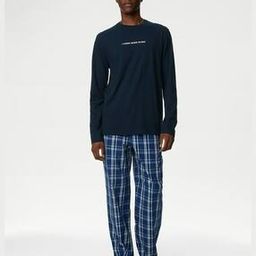 Men Checked Pure Cotton Pyjamas Set-46