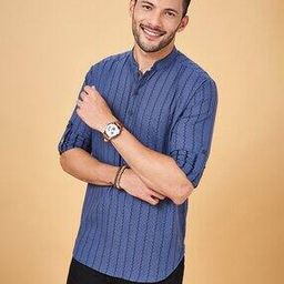 Men Cotton Regular Fit Short Kurta-14