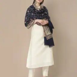 Pashmina Wool Kani Kalamkari & Kashmiri Handloom Shawl with Tassels-24