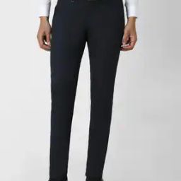 Men Ultra Slim Fit Flat-Front Trousers-picture-15