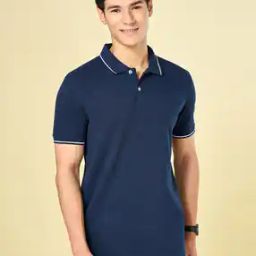 Men Slim Fit Polo T-Shirt with Contrast Taping-image-71