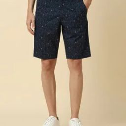 Men Geometric Print Flat-Front City Shorts-picture-1
