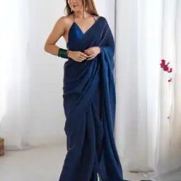 Women Ethnic Design Traditional Saree with Blouse Piece       -image-46
