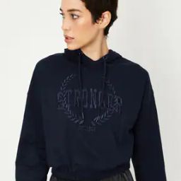 Embroidered Hoodie with Drawstring-picture-18
