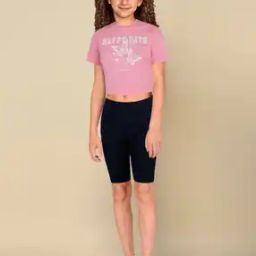Girls Patterned Regular Fit Shorts-16