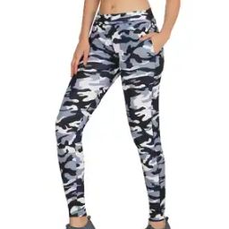 Women Camouflage Print Mid-Rise Joggers-image-82