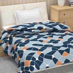 Microfiber Polyester 120 GSM Geometric Print Single Bed AC Dohar Quilt Blanket-37