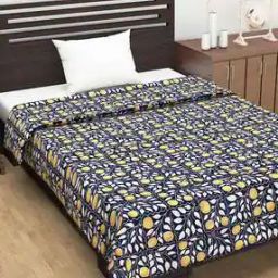 100% Cotton 120 GSM Abstract Print Single Bed AC Dohar Quilt Blanket-4