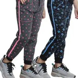Pack of 2 Printed Fitted Track Pants-3
