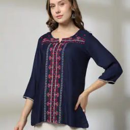 Women Embroidered Straight Tunic-image-31