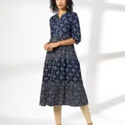 Women Floral Print Tiered Kurta-image-15