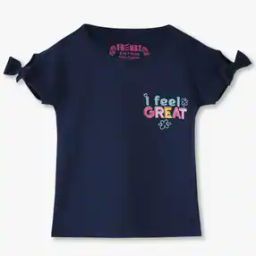 Girls Typographic Print Relaxed Fit Round-Neck T-Shirt-image-58